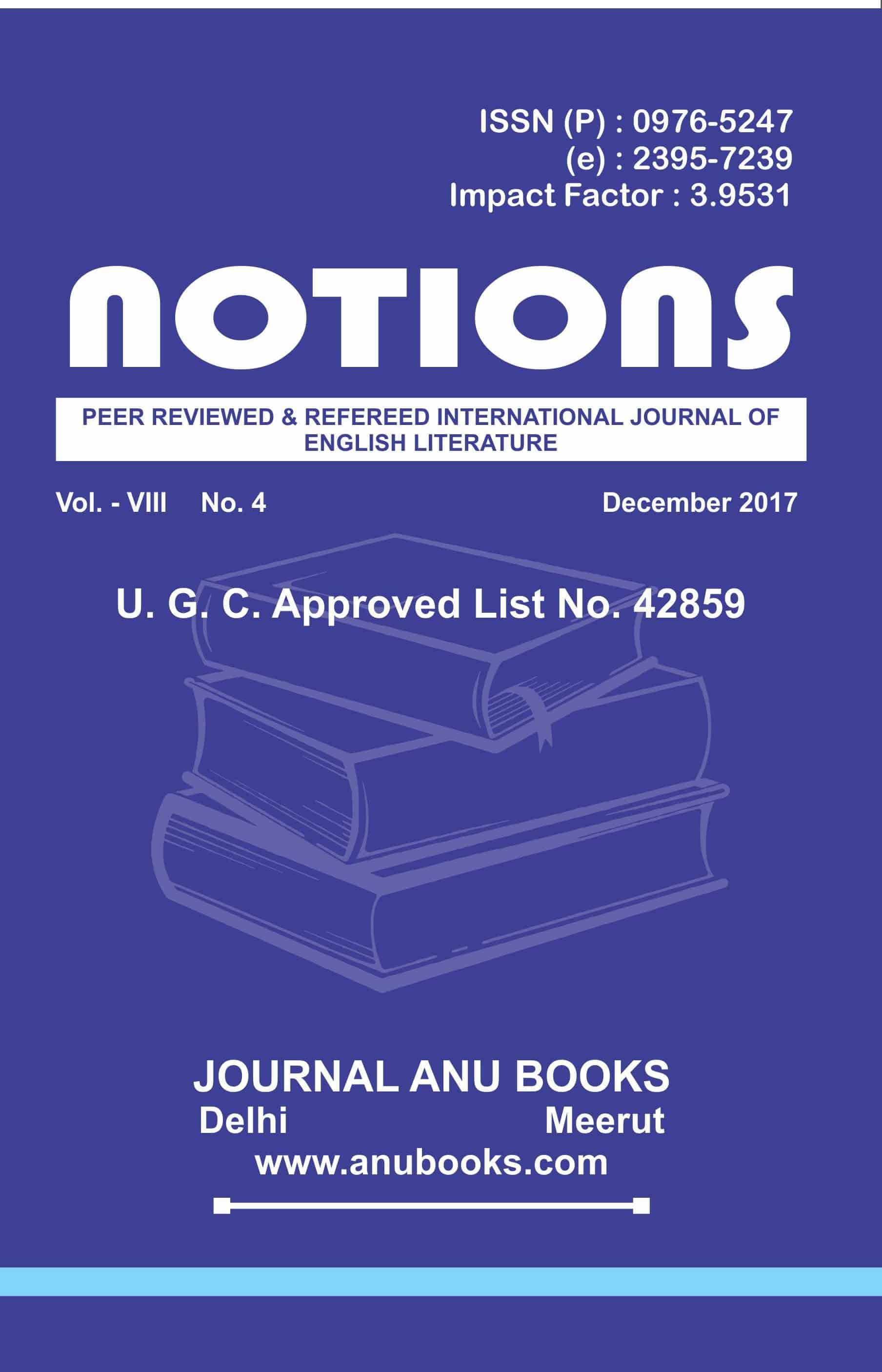 Notions A Journal Of English Literature Ici Journals Master List