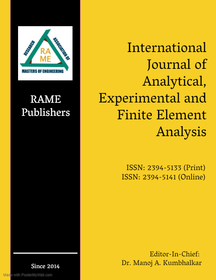 International Journal Of Analytical Experimental And Finite Element Analys