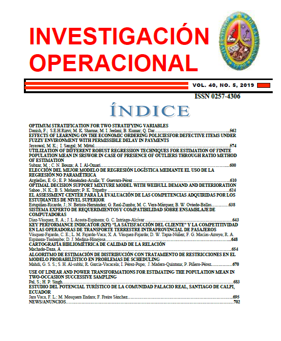 Investigacion Operacional | ICI Journals Master List